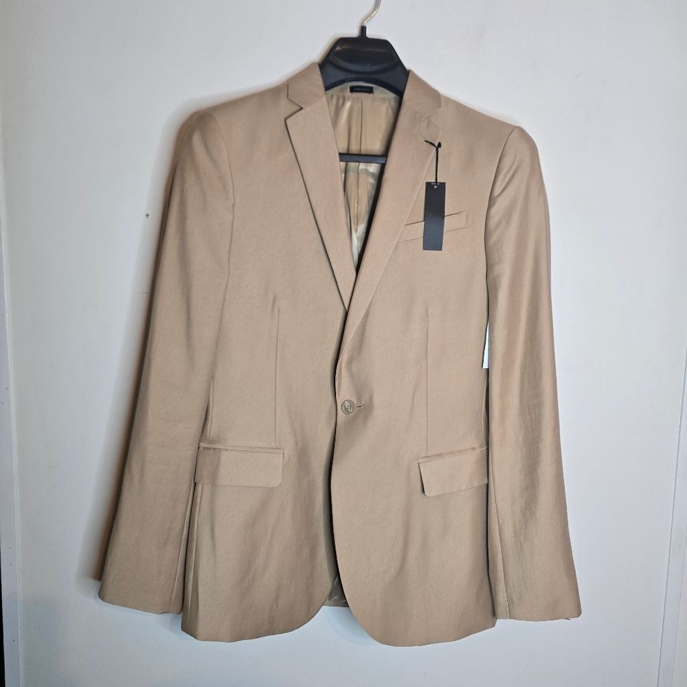 J.ferrar Florence Brown Suit Jacket Slim Size 38 R